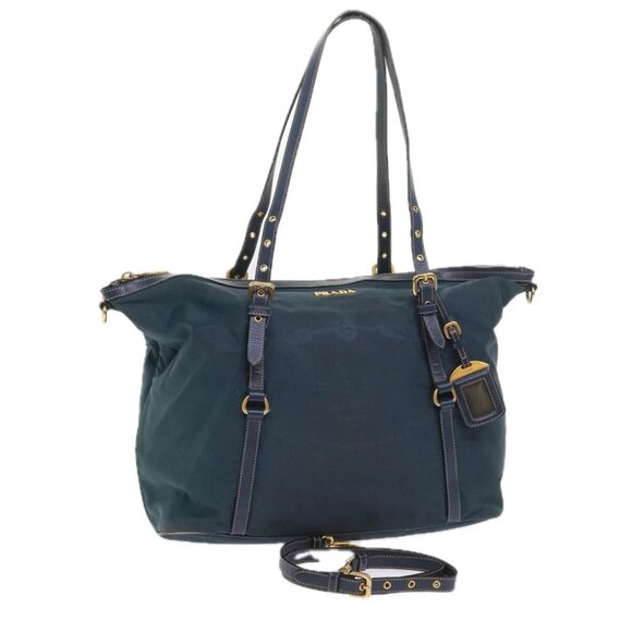Prada Handbags - PRADA Shoulder Bag Nylon Navy
